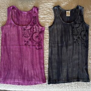 Lot of two Marika Group Balance collection tanks. Size small. Tag cut out of one